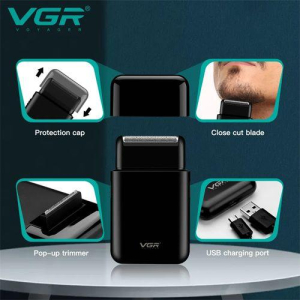 Електробритва VGR V-390 шейвер BLACK, висувний тример