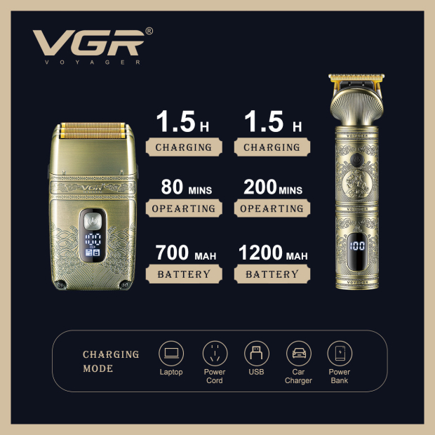 Комплект VGR 2 в 1 V-649 тример та шейвер
