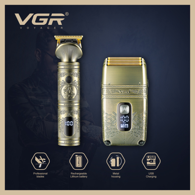 Комплект VGR 2 в 1 V-649 тример та шейвер