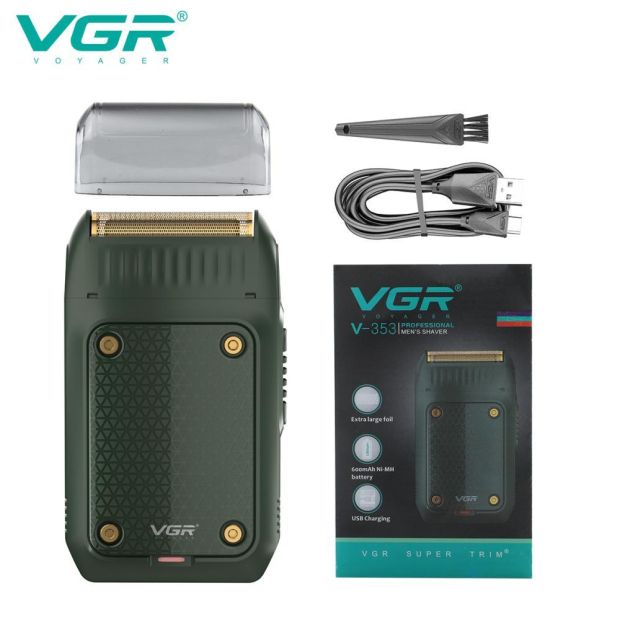 Електробритва VGR V-353 шейвер GREEN, висувний тример