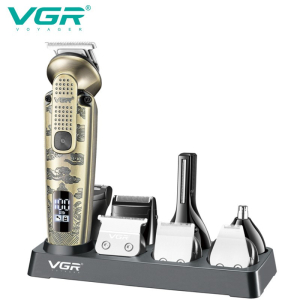 Набір для стрижки VGR 8 в 1 V-103, 19 насадок, LED display