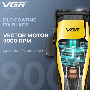 Акумуляторна машинка для стрижки (clipper) VGR V-015, мотор MAGLEV VECTOR 3-го покоління на магнітній левітації та з розумним