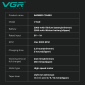 Комплект VGR 2 в 1 V-640 BLACK акумуляторна машинка для стрижки (clipper) та триммер