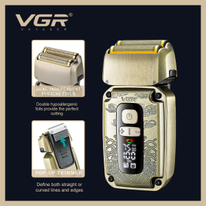 Комплект VGR 3 в 1 V-642 акумуляторна машинка для стрижки (clipper), триммер та електробритва (шейвер)