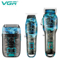 Комплект VGR 3 в 1 V-645 акумуляторна машинка для стрижки (clipper), триммер та електробритва (шейвер)
