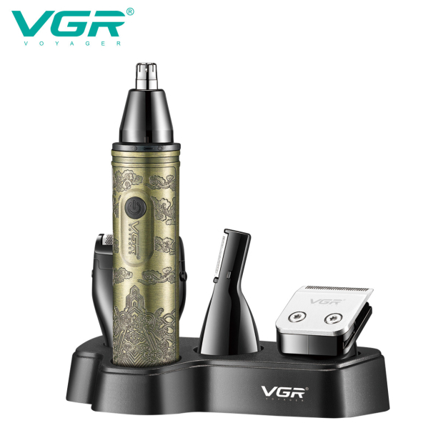 Тример VGR 4 в 1 V-621, 4 насадки - тример, шейвер, тример для носа, тример для тіла