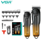 Комплект VGR 2 в 1 V-646 акумуляторна машинка для стрижки (clipper) та триммер