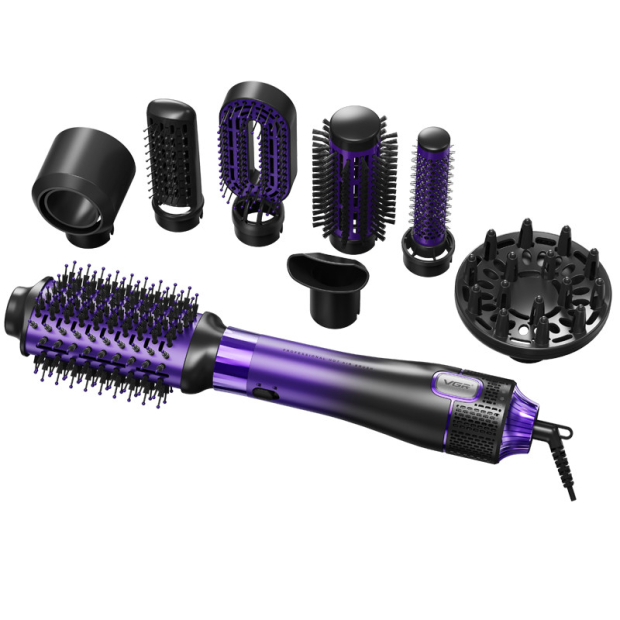 Фен-стайлер VGR 8 в 1 V-488 PURPLE, 8 насадок, 4 режими