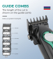 Акумуляторна машинка для стрижки (clipper) VGR V-010 GREEN, 6 насадок, 7500 RPM, 2600 mAh, LED display