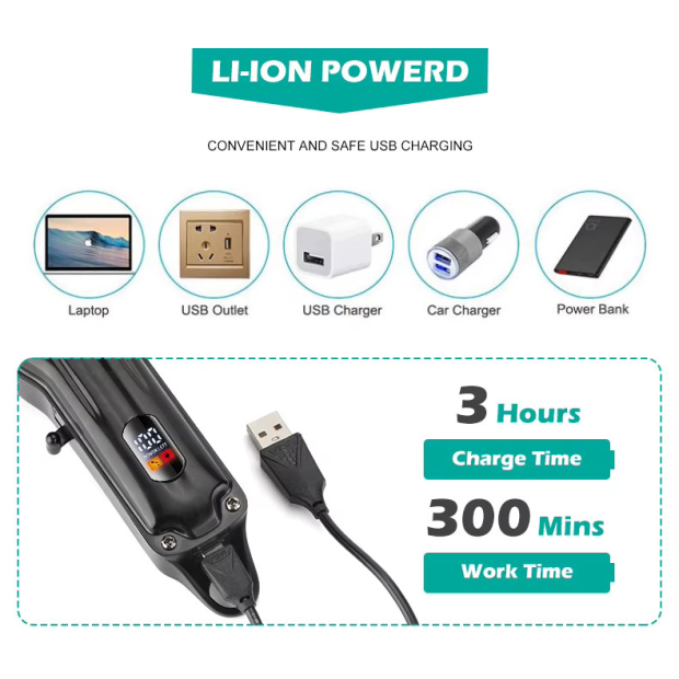 Акумуляторна машинка для стрижки (clipper) VGR V-051, 4 насадки, 2500 mAh, LED display