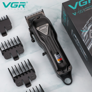 Акумуляторна машинка для стрижки (clipper) VGR V-051, 4 насадки, 2500 mAh, LED display