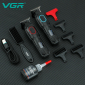 Тример VGR V-254 GREEN, 4 насадки, 7000 RPM, 2000 mAh, LED display