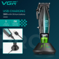 Акумуляторна машинка для стрижки (clipper) VGR V-270, 6 насадок, 9000 RPM, 2500 mAh, LED display