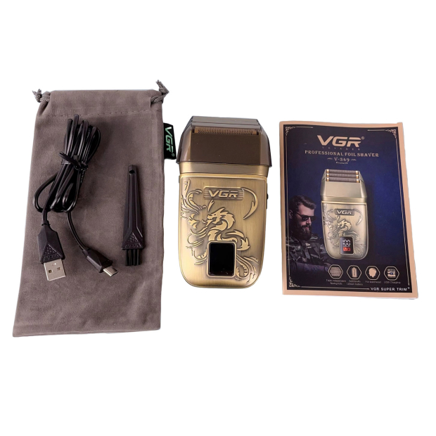 Електробритва VGR V-349 шейвер, потрійне лезо, IPX6, LED Display
