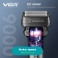 Електробритва VGR V-368 шейвер, подвійне лезо, LED Display, IPX6