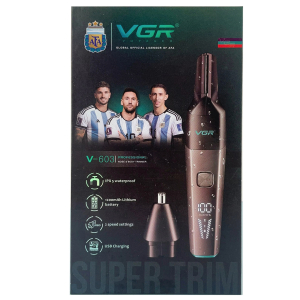 Тример VGR 2 в 1 V-603, 2 насадки (для носу та волосся), IPX5