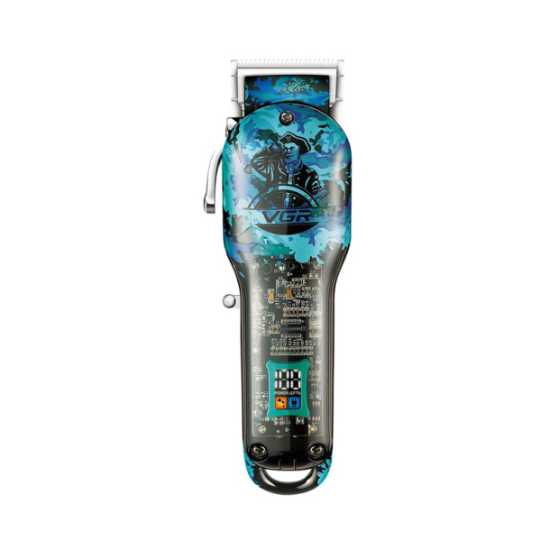 Акумуляторна машинка для стрижки (clipper) VGR V-685, 4 насадки, LED display