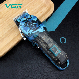 Акумуляторна машинка для стрижки (clipper) VGR V-685, 4 насадки, LED display