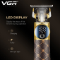Тример VGR V-942 BROWN, 4 насадки, LED display
