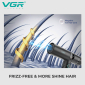 Фен професійний VGR V-401 RED, 40 рівнів обдування 70000 - 110000 RPM, 40 рівнів температури 60°C - 100°C, 3 насадки