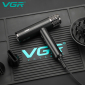 Фен професійний VGR V-427, 4 рівні обдування, 3 рівні температури, 110000 RPM, 3 насадки