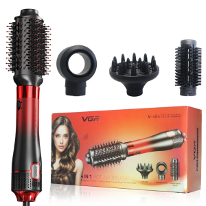 Фен-стайлер VGR 4 в 1 V-484 RED, 4 насадки, 2 режими