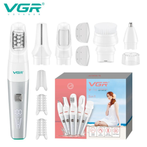 Епілятор VGR 5 в 1 V-752 GREEN, 5 насадок, IPX5