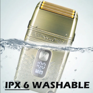 Електробритва VGR V-335 шейвер, потрійне лезо, IPX6, LED display