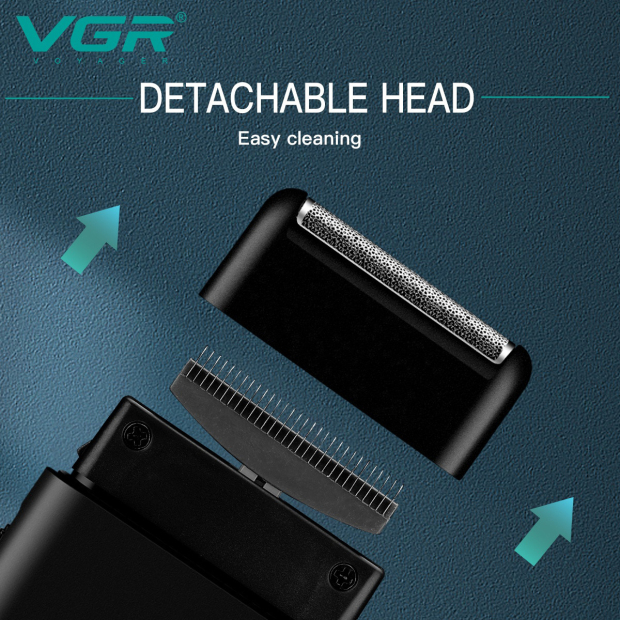 Електробритва VGR V-390 шейвер BLACK, висувний тример