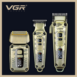 Комплект VGR 3 в 1 V-642 акумуляторна машинка для стрижки (clipper), триммер та електробритва (шейвер)
