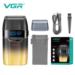 Електробритва VGR V-308 GOLD шейвер, подвійне лезо, 9000 RPM, LED Display