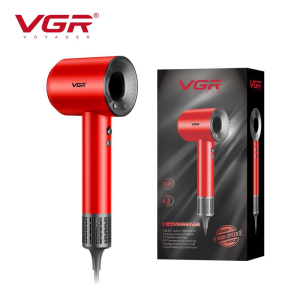 Фен професійний VGR V-445 RED, 3 рівні обдування, 4 рівні температури, 1600 Вт, 110000 RPM