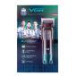 Акумуляторна машинка для стрижки (clipper) VGR V-013 GREEN, 8 насадок, 6500 RPM, 2000 mAh, LED display