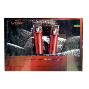 Комплект VGR 2 в 1 V-001&V-977 RED, акумуляторна машинка для стрижки (clipper) і тример