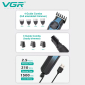 Набір для стрижки VGR 13 в 1 V-173 BLUE, 13 насадок, LED display