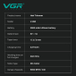 Тример V-260 RED, 3 насадки, 2000mAh, 9000 RPM, LED display