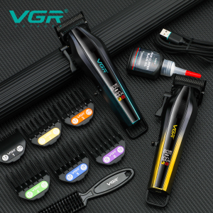 Акумуляторна машинка для стрижки (clipper) VGRV-273 GOLD, 6 насадок, 8000 RPM, 3000 mAh, LED display