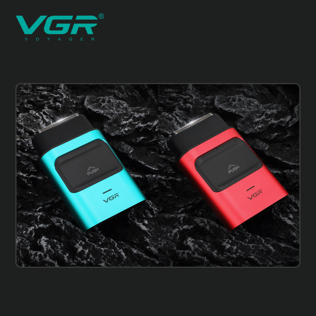 Електробритва VGR V-307 GREEN шейвер, подвійне лезо, 2000mAh, 9000 RPM