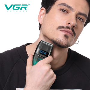 Електробритва VGR V-308 GREEN шейвер, подвійне лезо, 9000 RPM, LED Display