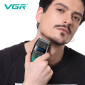 Електробритва VGR V-308 GREEN шейвер, подвійне лезо, 9000 RPM, LED Display