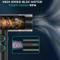 Фен професійний VGR V-401 BLACK, 40 рівнів обдування 70000 - 110000 RPM, 40 рівнів температури 60°C - 100°C, 3 насадки