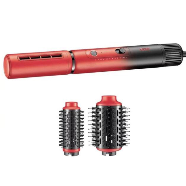 Фен-стайлер VGR V-489 RED 3 в 1, Professional, 3 насадки, 1100-1300 Вт