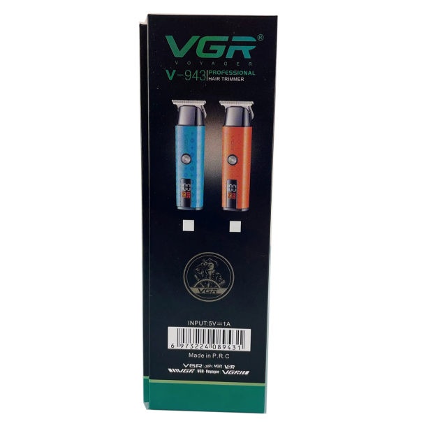 Тример VGR V-943 ORANGE, 3 насадки, LED Display