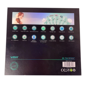 Епілятор VGR 7 в 1 V-756 GREEN, 7 насадок, IPX7