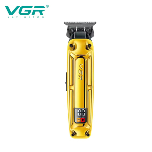 Акумуляторна машинка для стрижки (clipper) VGR V-904 GOLD, 4 насадки, 2000 mAh, LED display